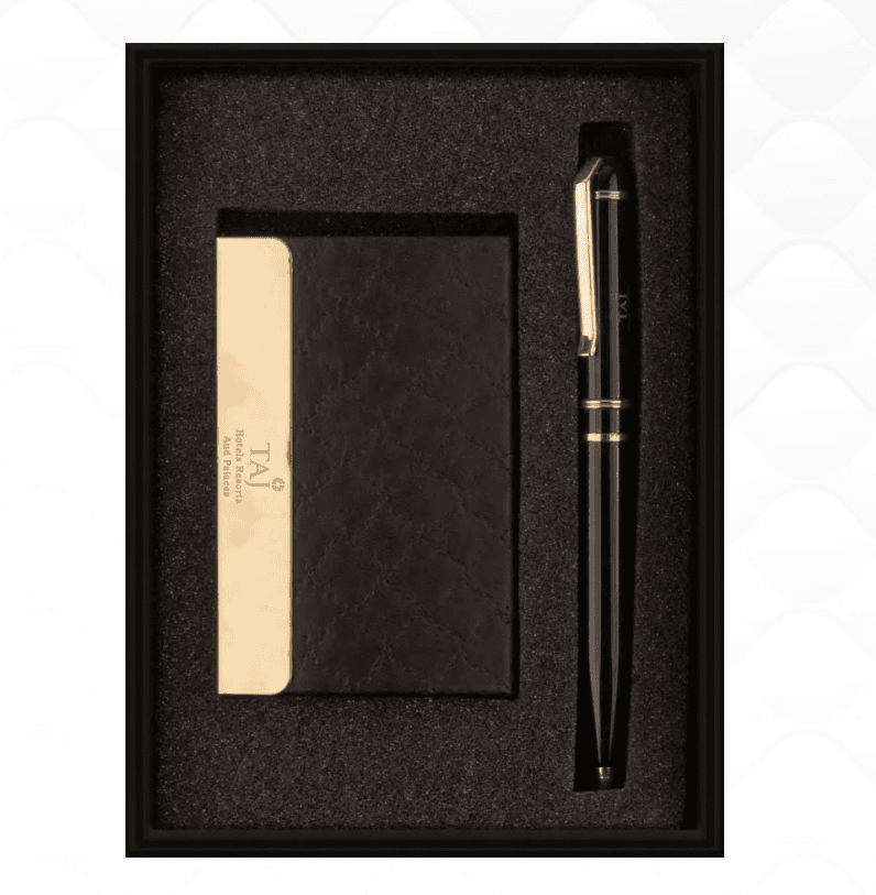 PEN & CARD HOLDER in GOLD & BLACK - image 1