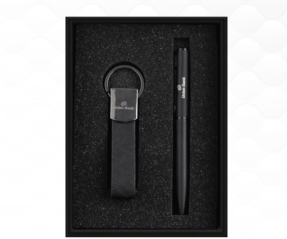 KEY CHAIN & METTALIC PEN in MATTE BLACK - image 1