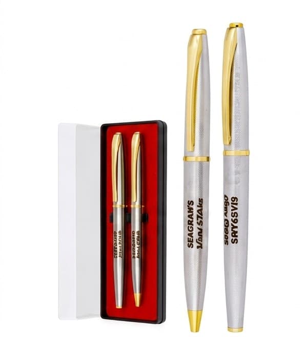 Metalic grey & gold Pen - image 1