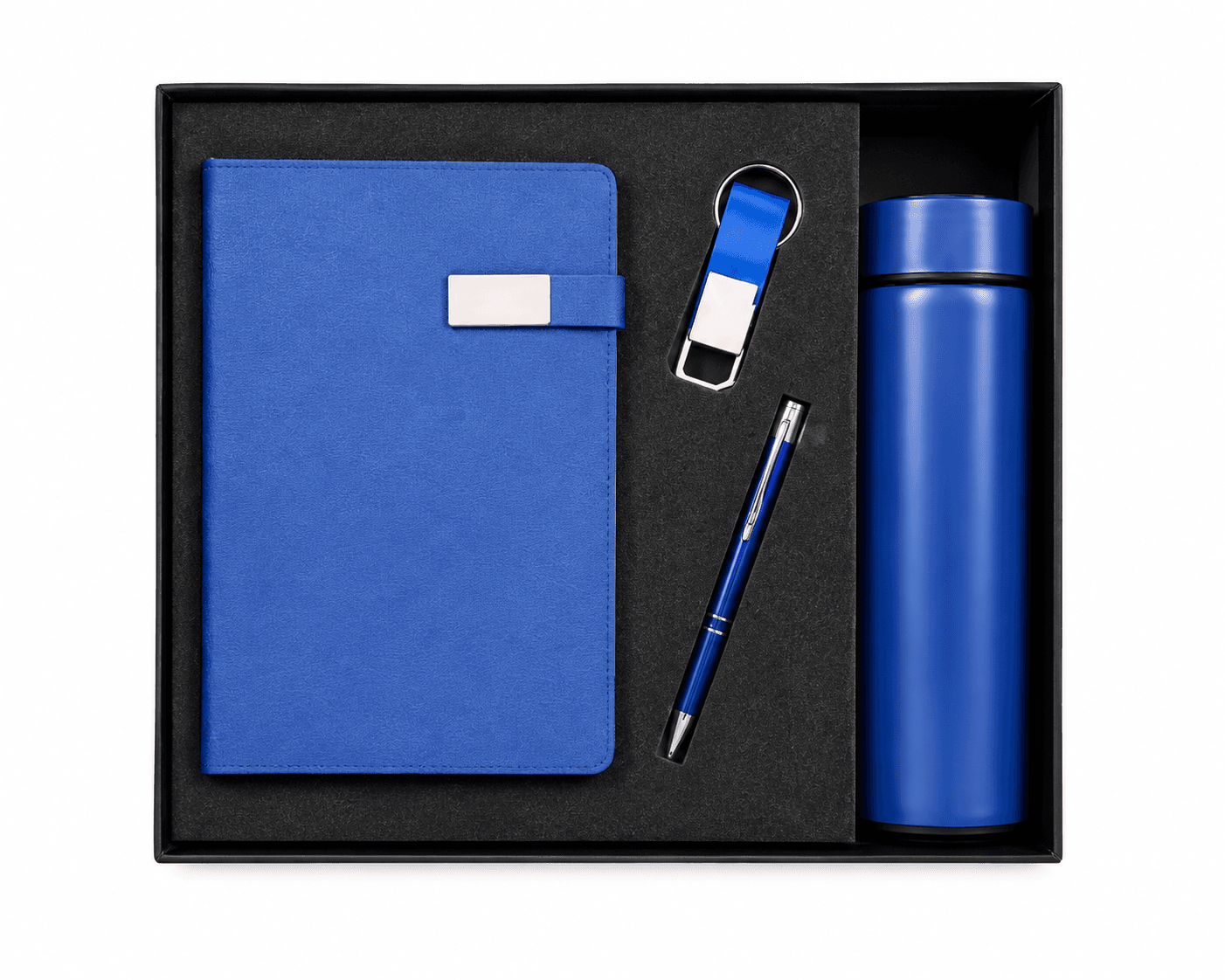 Diary ,pen, keychain and temperature bottle in Blue - image 1